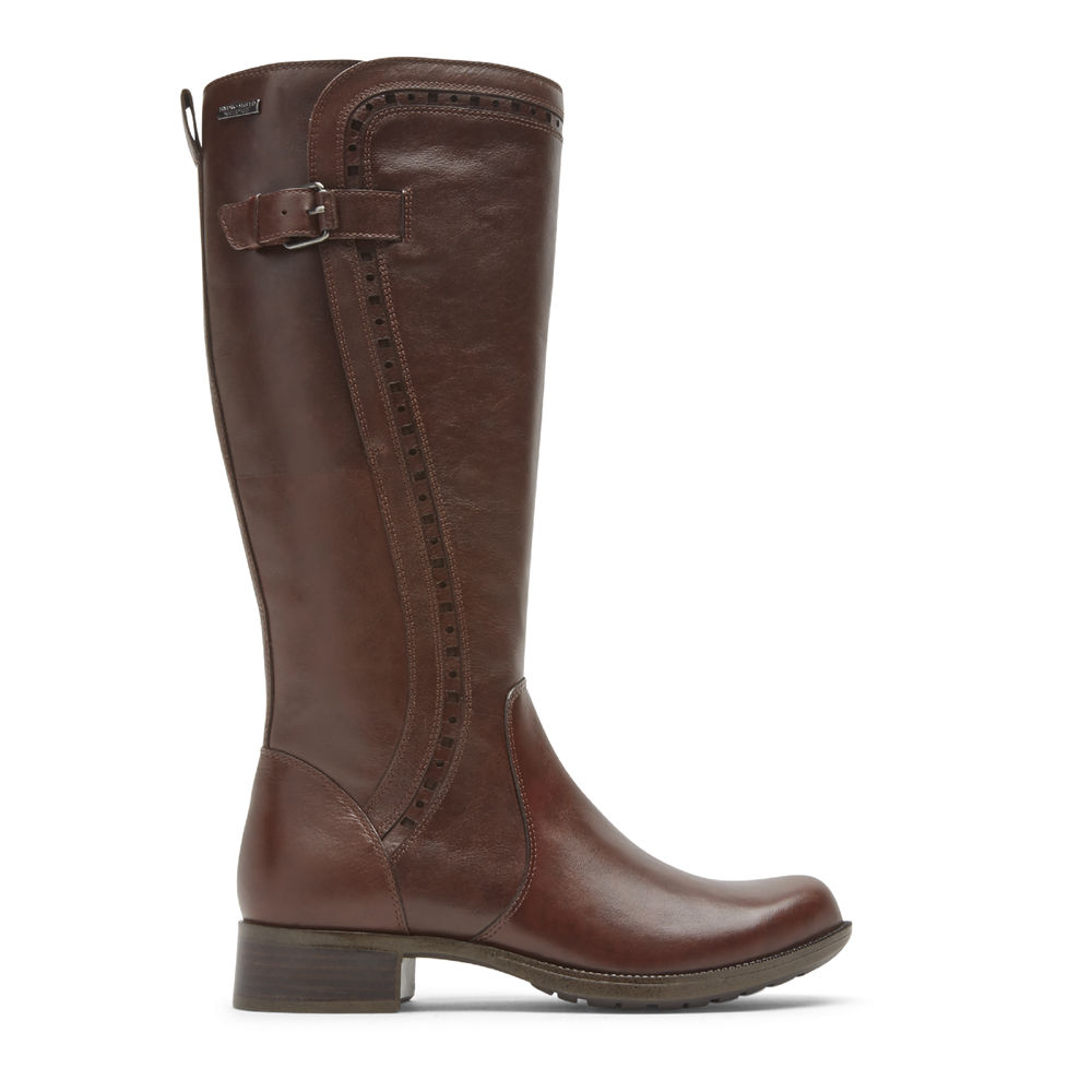 Botas Rockport Mulher Marrom - Copley Waterproof Tall - 35920VRLF